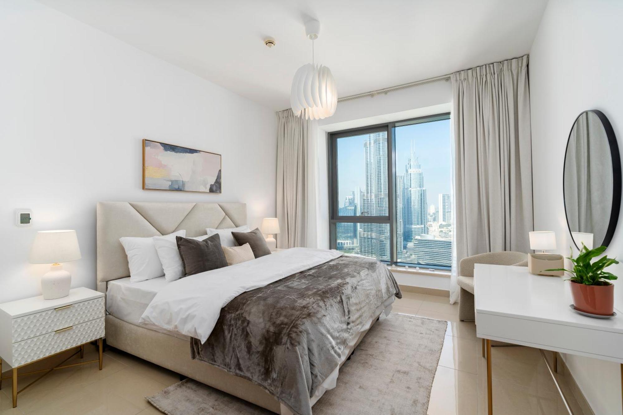 Prestige Living 2Br With Full Burj Khalifa And Fountain View By Auberge Dubai Exteriör bild