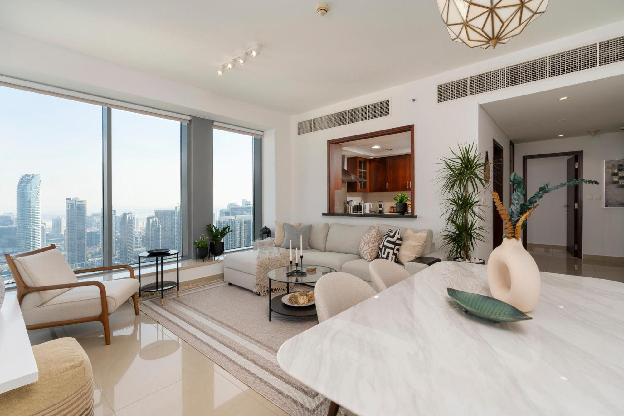 Prestige Living 2Br With Full Burj Khalifa And Fountain View By Auberge Dubai Exteriör bild