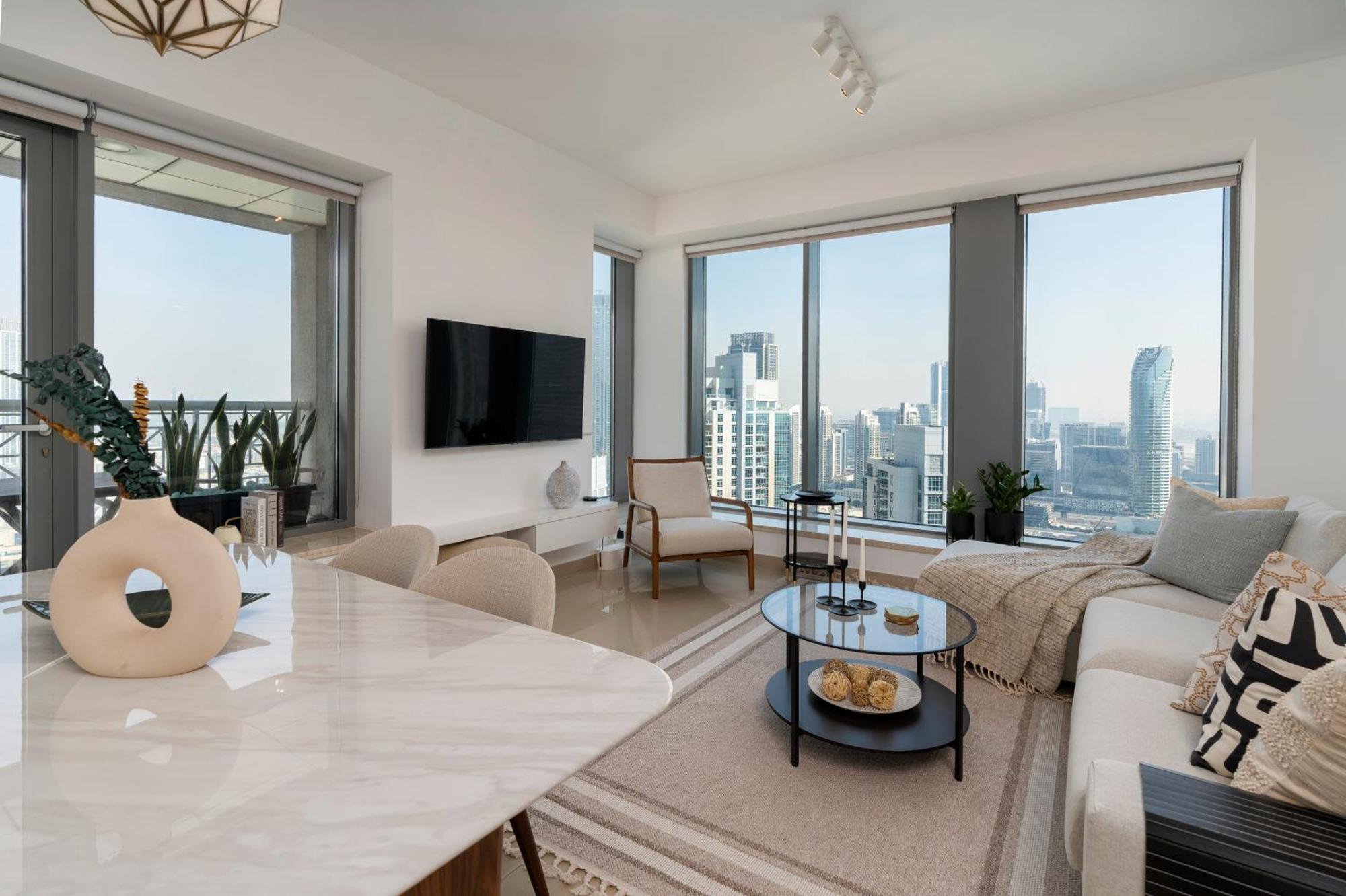 Prestige Living 2Br With Full Burj Khalifa And Fountain View By Auberge Dubai Exteriör bild